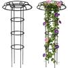 Mudoulu Traliccio da giardino per piante rampicanti, 120 cm, gabbia a obelisco, supporto per piante autoportante, per vasi e aiuole