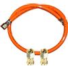 Sakioo Tubo per gas propano 2 X 1/4 sinistro (200 cm) - Standard (PVC) (per dimensioni esterne filettate con circa 12 - 13 mm