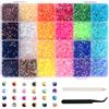 DELAESI 12000 Pezzi Strass per Unghie 4 mm Strass in Cristallo per Nail Art con Pinzette e Penna per Puntini Glitter Brillantini Decorazioni per Unghie per Fai Da Te Artigianato Unghie e Abbigliamento