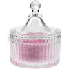 ERINGOGO Extra Large Soft Fluffy Powder Puff With Stylish Ribbon For Women Plush Applicator For Body and Face Suitable Wet and Dry Use Includes Crystal Glass Container