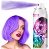 AFDEAL Spray Colorante temporaneo per capelli per bambini e adulti, colorante lavabile per accessori, festa, Halloween, Natale, 100ML, spray per viola