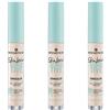 essence Skin Lovin' SENSITIVE CONCEALER, correttore, non ostruisce i pori, con aloe vera, senza profumo, alcool, siliconi, 05 Fair, nude, pelle, vegano, senza oli, confezione da 3 (3 x 3,5 ml)