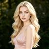 LaaVoo Iniezione Cuciti Invisibili Extension Capelli Veri Biadesivo Biondo Platino 45cm 50g 20pcs, Capelli Remy Morbidi, Volume Istantaneo, Feste e Cerimonie #60