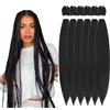 FIRSTCYH HAIR Rajout Cheveux Tresses 1B Meches Boucle Pour Tresses Africaine 6 Paquets Boho Crochet Braids Meches 36 Inch Yaki Nattes Extensions De Cheveux Pré-étiré
