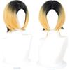 Sniivoo Parrucca anime nera giallo per uomini Halloween Cosplay parrucca