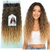 Ser Mulher Extension Capelli con Clip Beach Wave, Leggere e Setose, Natural Look, 228gr - Texture Mosse in Fibra con Clips per Volume e Lunghezza, Facili da Applicare, 7 x 60cm MARI (Black/Blonde Degradee)