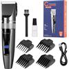 AYBUY Elettrico Taglio Capelli, Tagliacapelli da Uomo,Tagliacapelli Professionale con Display a LED e Ricarica USB Ricarica Rapida, Trimmer Regolabarba per Capelli/Barba per Famiglia/Barbiere