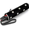 Knirps T.200 Medium Duomatic Ombrello pieghevole, 28 cm, Nero (Dot Art Black)
