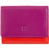 DUDU Portafoglio Donna Piccolo in Pelle RFID con Portamonete a Clic Clac Compatto 6 Porta Carte Tessere Fucsia