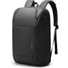 BANGE Zaino per computer portatile da uomo, 15,6 pollici, impermeabile, da viaggio, con porta di ricarica USB, Nero, L