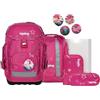 ergobag maxi set Set di 6 pezzi, zaino scolastico, cartella ergonomica, ideale per bambini grandi a partire dalla prima elementare StarlightBear - Pink
