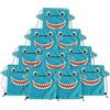 FUN FAN LINE Set di 10 Sacche a Zainetto con Coulisse per Bambini - Disegni Animali Colorati (41x34 cm) | Zaino Impermeabile per Scuola, Sport e Festa di Compleanno - Regali Fine Festa Bambini
