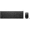 Lenovo Essential Wireless Combo Gen 2 - Set mouse e tastiera - senza fili - 2.4 GHz - QWERTY - Inglese americano - nero - confezione brown box - CRU