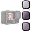 TELESIN 3 Pezzi Filtro a Densità Neutra ND8 ND16 ND32 Compatibile con GoPro Hero 13 Black- Kit Filtro Obiettivo Protezione Obiettivo per Go Pro 13 Accessori Fotocamera