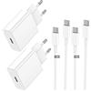 ZMHPJQ Caricatore USB C,USB-C a C da 1M,2 Pezzi Caricabatterie Rapido Batterie di Per Apple iPhone 17/16/15/Plus/Air,Per Galaxy S25/S24,Per iPad/Pro/Min,Tipo C Cavetto Ricarica Charger Adattatore