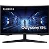 Samsung Monitor Gaming Odyssey G5 (C27G53), Curvo (1000R), 27, 2560x1440 (WQHD 2K), HDR10, VA, 144 Hz, 1 ms, FreeSync Premium, HDMI, Display port, Ingresso Audio, Eye Saver Mode, Flicker Free, Nero