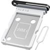 MMOBIEL Vassoio Porta Scheda Dual SIM Compatibile con Samsung Galaxy S26 Ultra - Sostituzione Supporto Scheda Doppia SIM - Incl. Estrattore e Anello di Gomma Impermeabile - Black