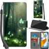Haninsuze Cover per Xiaomi Redmi 10C, Farfalla | Pelle PU Portafoglio, Porta Carte, Magnetica, Libro, Antiurto Custodia