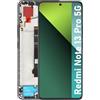 OnlyTech - Schermo LCD Completo con telaio montato di Ricambio per Xiaomi Redmi Note 13 Pro 5G