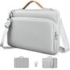 NIMOSA Porta pc Portatile Borsa Pc 15.6 Pollici con Protezione a Cuscini d'Aria - Impermeabile, Zip YKK Borse laptop per Porta MacBook Pro/Air, per Laptop In Viaggio d'Affari Bianco