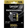 Lexar Professional Scheda SDXC, 128 GB, Velocità fino a 300 MB/s, 2000x, UHS-II/U3, con Lettore USB 3.0