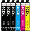 Hookink 405XL Cartucce Compatibili per Cartucce Epson 405XL 405 XL per Workforce Pro WF-3820 WF-3825 WF-4820 WF-4825 WF-4830 WF-7830 WF-7835 WF-7840 Confezione da 6 (3 Nero Ciano Magenta Giallo)