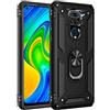 Max Power Digital Cover per Xiaomi Redmi Note 9 con Girevole Anello 360 Gradi Custodia Magnetica Antiurto Rigida Resistente Protettiva Case Bumper Ring (Xiaomi Redmi Note 9, Nero)