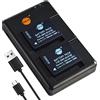 DSTE 2PCS DMW-BCG10 Batteria & Caricatore Compatibile per Panasonic Lumix DMC-ZS15, DMC-ZS20, DMC-ZS25, DMC-TZ20, DMC-TZ25