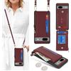 SailorTech Custodia per Google Pixel 7a in Pelle Portafoglio con porta carte di credito, Cover per Pixel 7a Cellulare Regolabile Collana con slot per carte di credito-Borgogna