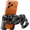 Grefay Porta Cellulare Moto [Antivibrazione] [Braccio Retrattile] Antifurto, 2 x 360° Rotazione, Porta Cellulare Bici, per iPhone 17 16 15 14 e Altro Smartphone da 4,7-7