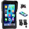 CAMECHO 5 Pollici Carplay Schermo per moto con Wireless Carplay Android Auto IP68 Dispositivi di Navigazione Impermeabili, Display Touchscreen Bluetooth per Moto 12V
