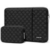 MOSISO Laptop Custodia 13,3 Pollici,Borsa PC 13-14 Pollici Compatibile con MacBook Air/Pro 13/Pro 14,HP Dell ASUS Notebook,Trapuntato Verticale Borsa con Tasca&Piccolo Case,Nero