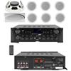 PROSTORE ITALY IMPIANTO AUDIO FILODIFFUSIONE BLUETOOTH TELECOMANDO CASSE TONDE DA CONTROSOFFITTO 13 (4 CASSE 13 CM)