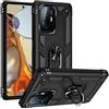 Max Power Digital MPD Cover per Xiaomi Mi 11T/Mi 11T Pro con Girevole Anello 360 Gradi Custodia Magnetica Antiurto Rigida Resistente Protettiva Case Bumper Ring (Xiaomi Mi 11T/Mi 11T Pro, Nero)