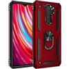 Max Power Digital Cover per Redmi Note 8 Pro con Girevole Anello 360 Gradi Custodia Magnetica Antiurto Rigida Resistente Protettiva Case Bumper Ring (Redmi Note 8 Pro, Rosso)