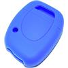 Happyit Cover in silicone per chiave auto per Renault Twingo Clio Master Kango 1 tasto (blu)