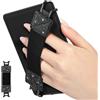 MoKo Cinturino di Sicurezza per 6-8 Kindle eReaders Fire Tablet - Kobo/Voyaga/Sony Kindle E-Book Tablet, Cinturino Nero da Mano Versatile ad Alta Elasticità Supporto Antiscivolo, Glitter Nero