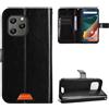 BellaCase Custodia Blackview BV5300/BV5300 Pro/BV5300 Plus [Custodia portafoglio] [Staffa] [Slot per schede] Compatibile con lo smartphone Blackview BV5300/BV5300 Pro/BV5300 Plus(Nero)