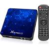 IDEALROYAL Android 12.0 TV Box, 4 GB di RAM 32 GB di ROM Android TV Box RK3318 Quad-Core 64bit Cortex-A53 Supporto 2.4G/5G WiFi 6 Bluetooth 5.0 Risoluzione UHD 4K/3D Porta USB 3.0