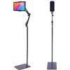 GAOUSD Supporto da pavimento per tablet girevole a 360 gradi, per letto, portata di serraggio 12-18 cm, per tablet, telefoni cellulari