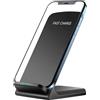 Generic Supporto per telefono di ricarica wireless, supporto per caricabatterie per cellulare, stazione di ricarica rapida e pieghevole, portatile da 15 W, supporto da scrivania per telefono con luce adattiva