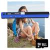 AOZBZ Scanner Per Documenti Portatile, 900 Dpi, Scanner di Immagini USB A4 a Colori, Scanner Portatile Per Foto, Scansione Pratica (Micro Bisogno di Schede SD/TF) (Blu)