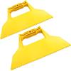 AERZETIX - Set di 2 - Spatola a denti triangolari - raschietto di finitura dentellata - 225mm - utensili manuali per costruzione - muratura/gesso/intonaco - C50032