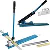 Generic Taglierina manuale per guida DIN - Macchina da taglio da banco per binario in acciaio/alluminio da 35 mm e vassoio per cavi in PVC con righello e cursore di posizionamento