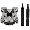 WheatThrive Mandrino per tornio autocentrante a 4 ganasce, mini mandrino per tornio in metallo, per K02-50, pinza espandibile da 50 mm, strumento di tornitura in legno