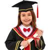Generico 4 Pezzi Set toga laurea bambino Toga e Tocco per Bambini Costume da Laureato con Stola Cappello Nappina 2026 Abito Diploma Asilo Scuola Materna Primaria Kit Completo Graduazione 2-12 Anni