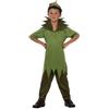 Generico Costume Robin Hood per Bambini, Taglia 10-12 Anni, Include Cappello, Casacca e Pantaloni, Verde, per Feste di Carnevale