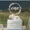 Eysii Decorazione per torta in legno con scritta Happy Birthday e New Borth Age