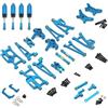JOYSOG for Hyper Go 1/14 rc Parti Auto, Kit di Accessori in Metallo Anteriore e Posteriore Coppa sterzo Braccio oscillante Tirante Corpo Post Accessori (Blu)