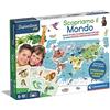 Clementoni Sapientino Scopriamo Educativo 5 Anni Geografia, Puzzle Geografico del Mondo Gioco Pianeta Terra Made in Italy, 16339, Multicolore
